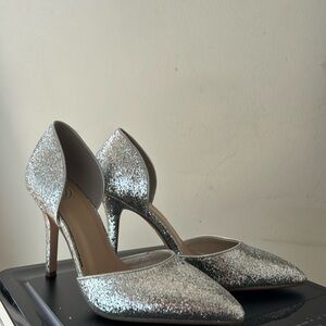 Glittery Silver Heels
